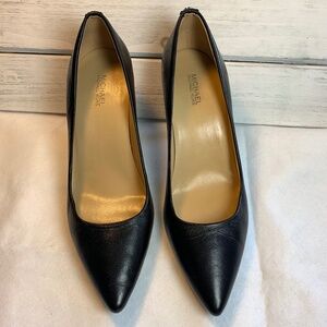 Michael Michael Kors – Classic Black Leather Pumps, 3” Heel